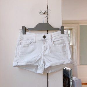 AEO: white jean shorts